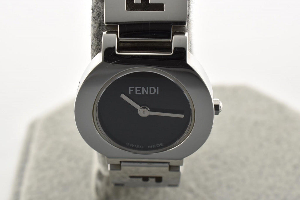 Fendi Orologi Quartz Watch Black Dial FF Logo Bracelet Stainless Steel — view 2