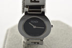 Fendi Orologi Quartz Watch Black Dial FF Logo Bracelet Stainless Steel — view 2