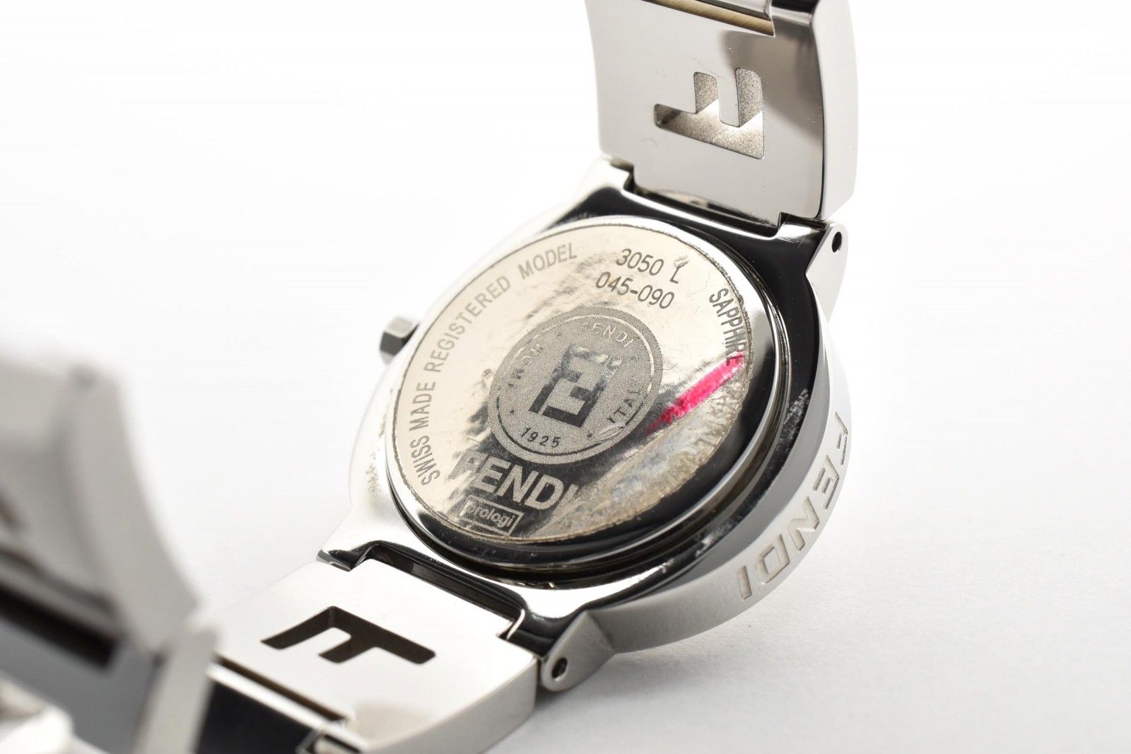 Fendi Orologi Quartz Watch Black Dial FF Logo Bracelet Stainless Steel — view 9