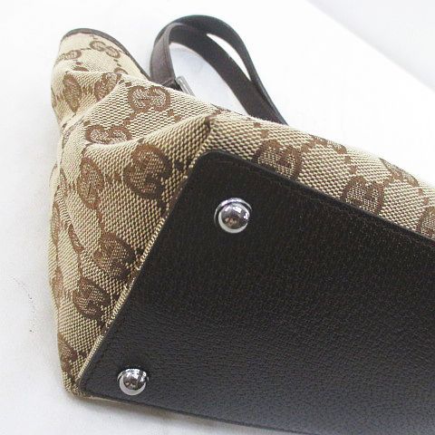 Gucci GG Canvas Tote Silver Beige — view 6