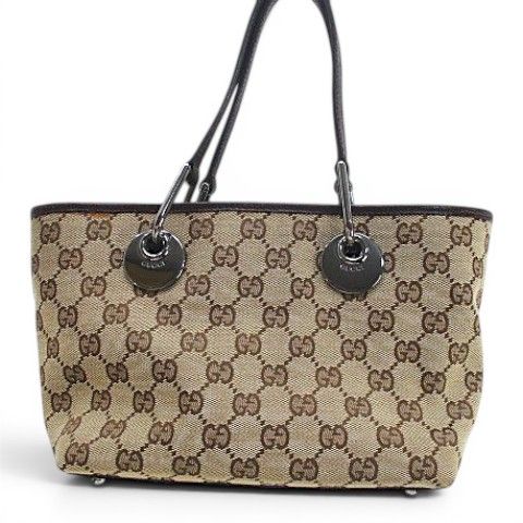 Gucci GG Canvas Tote Silver Beige — view 2