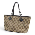 Gucci GG Canvas Tote Silver Beige
