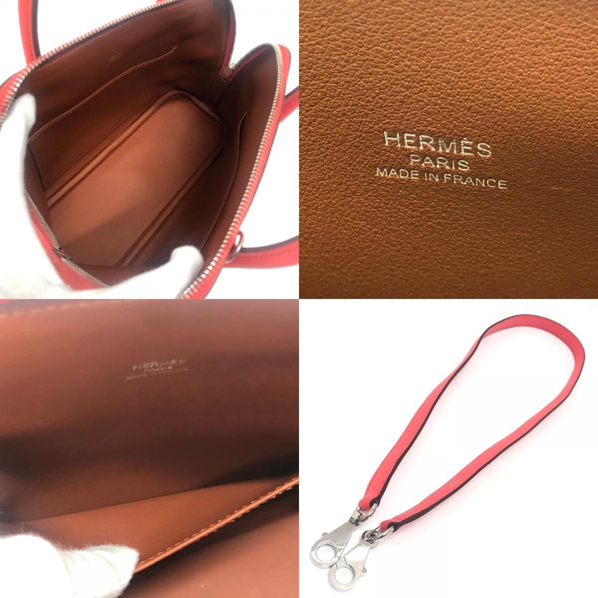 Hermes Handbag Bolide 25 Verso Color Rose Texas — view 8