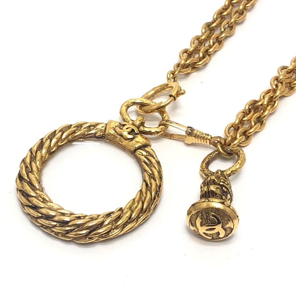Chanel Necklace Loupe Chain Metal Gold — view 4