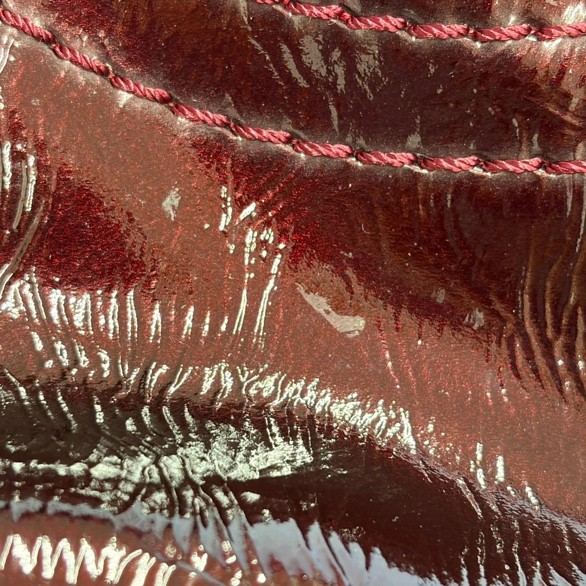 Loewe Nappa Aire Anagram Patent Bag Burgundy — view 9