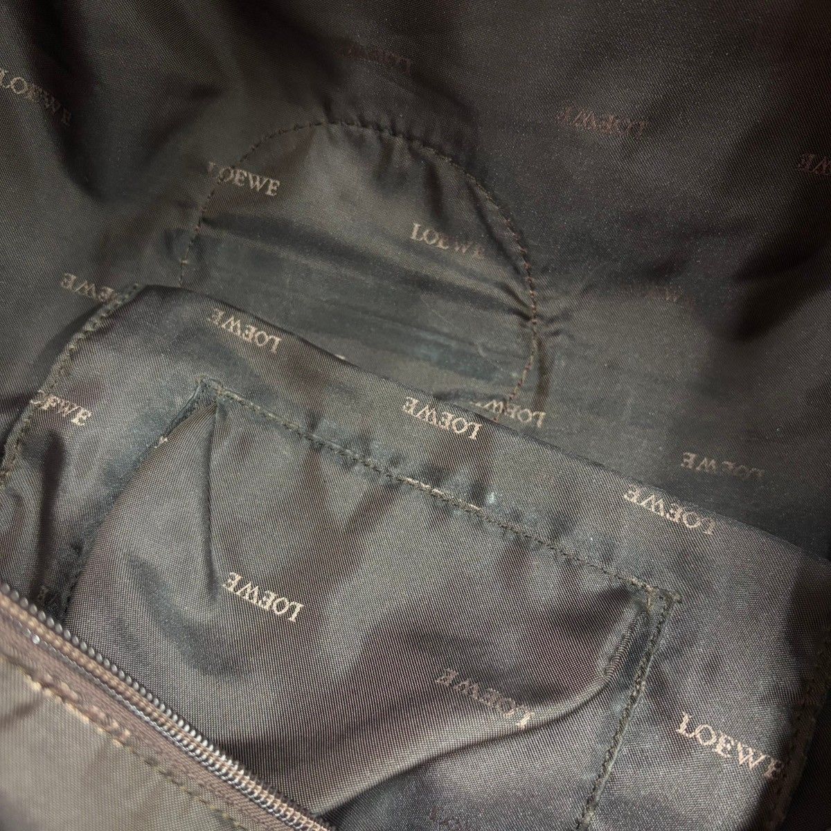 Loewe Nappa Aire Anagram Patent Bag Burgundy — view 8