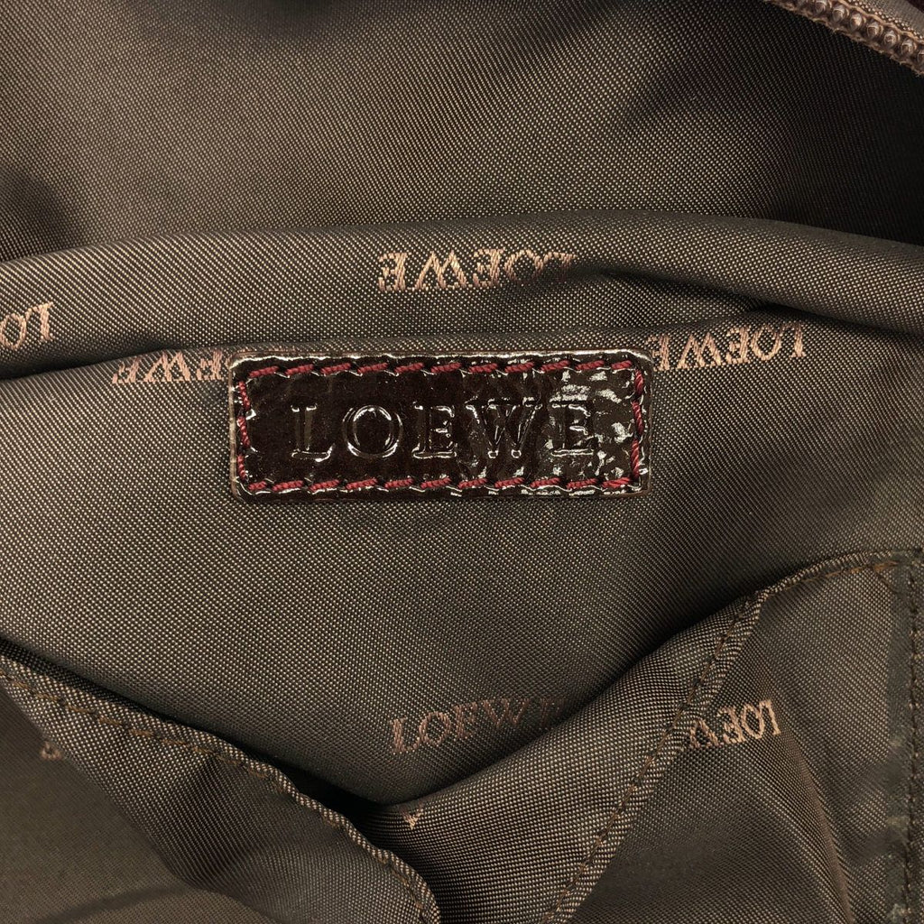 Loewe Nappa Aire Anagram Patent Bag Burgundy — view 5