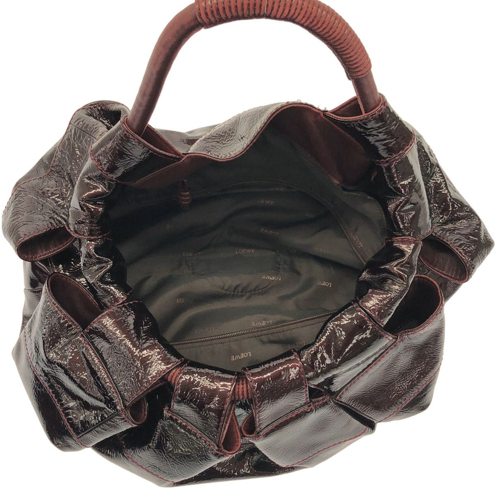 Loewe Nappa Aire Anagram Patent Bag Burgundy — view 6