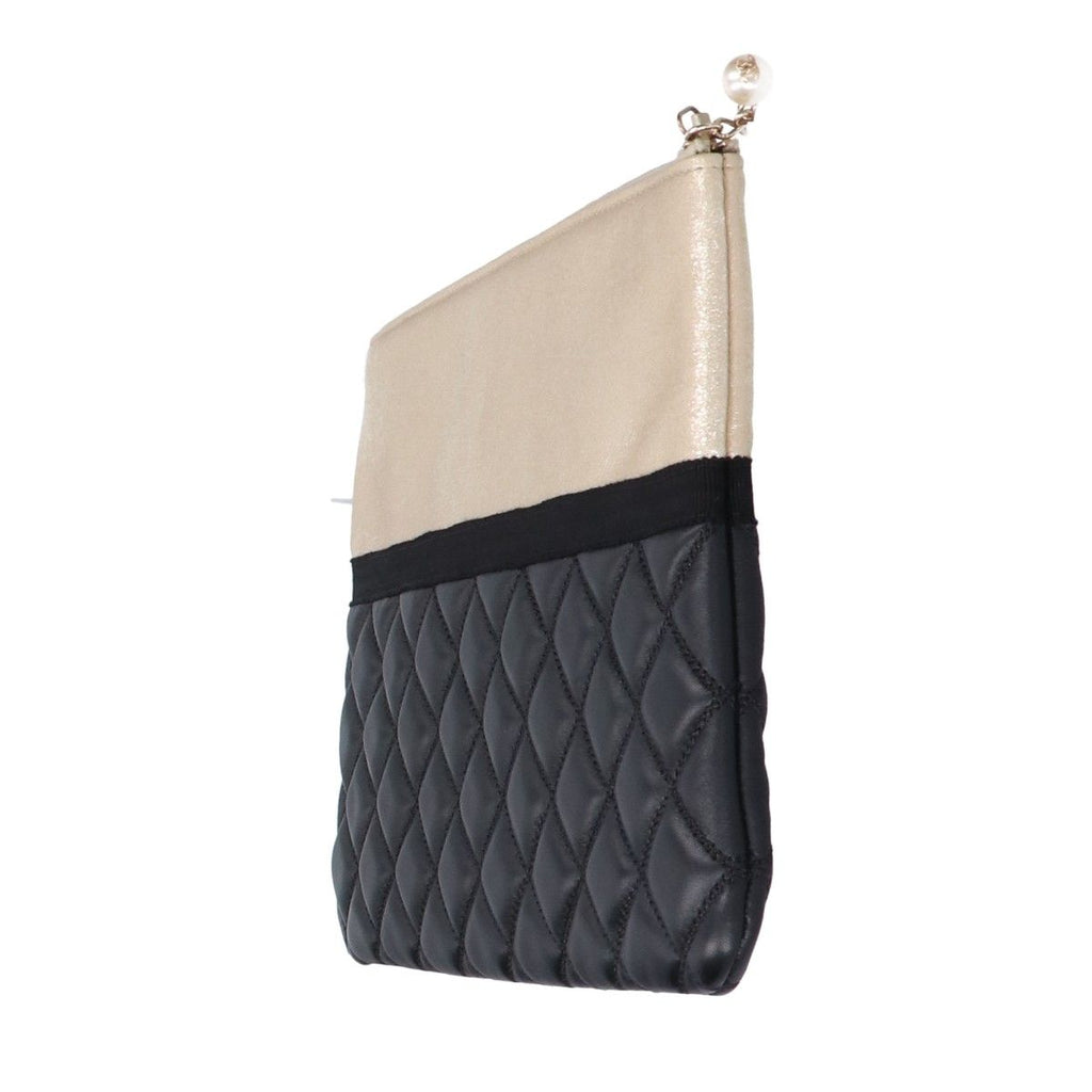 Chanel Quilted Lambskin Pearl CC Logo Clutch — view 2