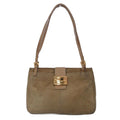 Fendi Vintage Mamma Bucket Shoulder Bag Suede Beige