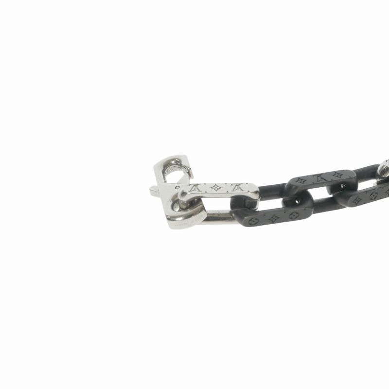 Louis Vuitton Bracelet Monogram Chain M Silver Black — view 6