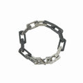 Louis Vuitton Bracelet Monogram Chain M Silver Black