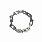 Louis Vuitton Bracelet Monogram Chain M Silver Black