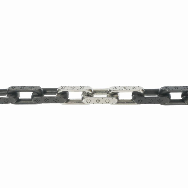 Louis Vuitton Bracelet Monogram Chain M Silver Black — view 4