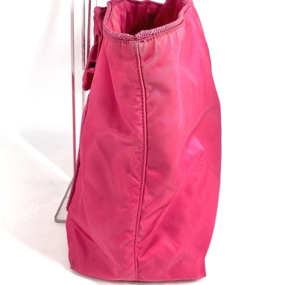 Prada Shoulder Bag Logo Ribbon Nylon Pink — view 4