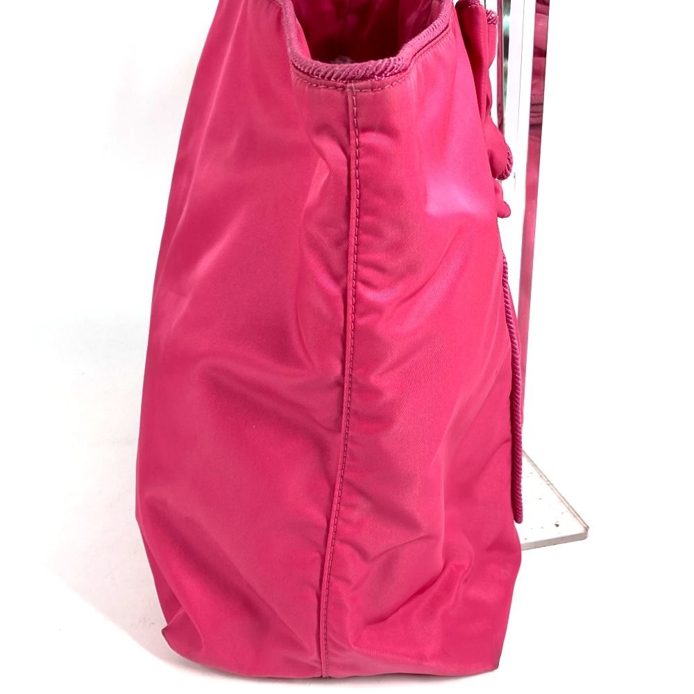 Prada Shoulder Bag Logo Ribbon Nylon Pink — view 3