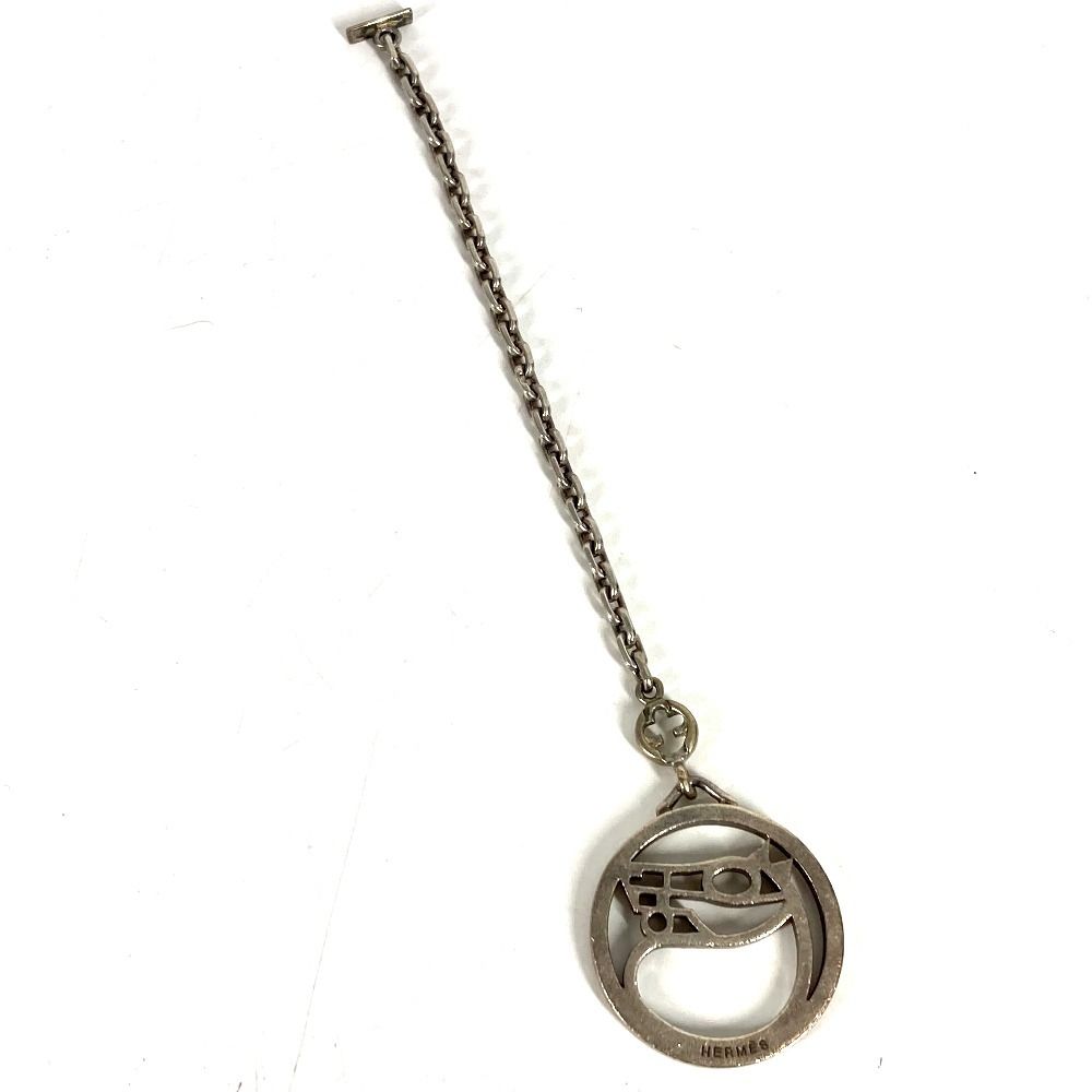 Hermes Key Holder Cheval Horse Logo Silver