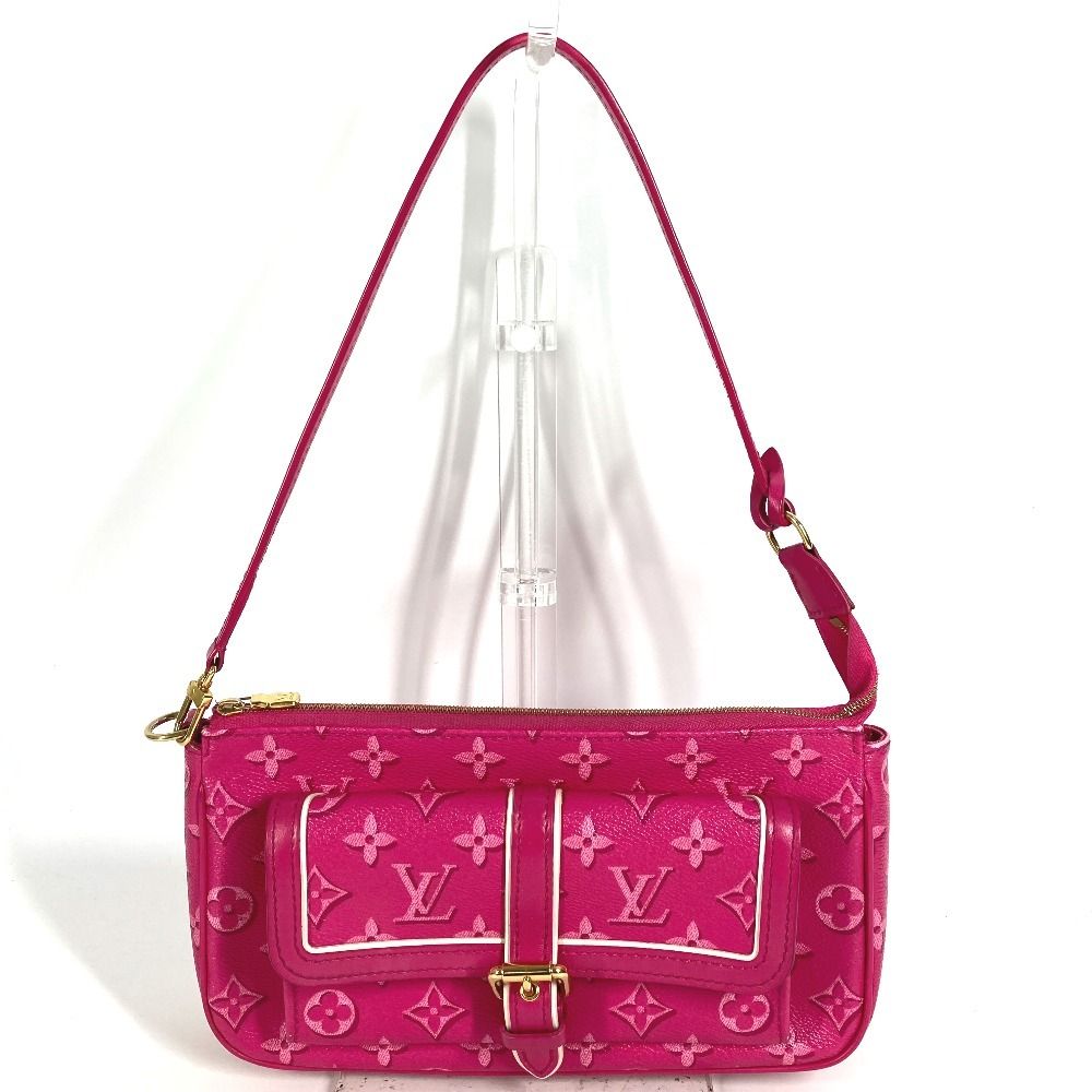 Louis Vuitton Shoulder Bag Maxi Pochette Monogram Canvas Fuchsia Pink — view 2