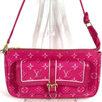 Louis Vuitton Shoulder Bag Maxi Pochette Monogram Canvas Fuchsia Pink — view 3