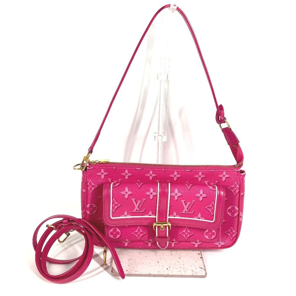 Louis Vuitton Shoulder Bag Maxi Pochette Monogram Canvas Fuchsia Pink