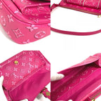 Louis Vuitton Shoulder Bag Maxi Pochette Monogram Canvas Fuchsia Pink — view 7