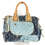 Louis Vuitton Handbag Patchwork Speedy 30 Monogram Denim Canvas Blue — view 2