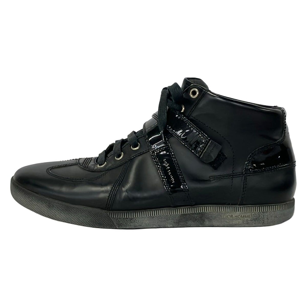 Dior Homme Sneakers 40 Black High Cut Leather