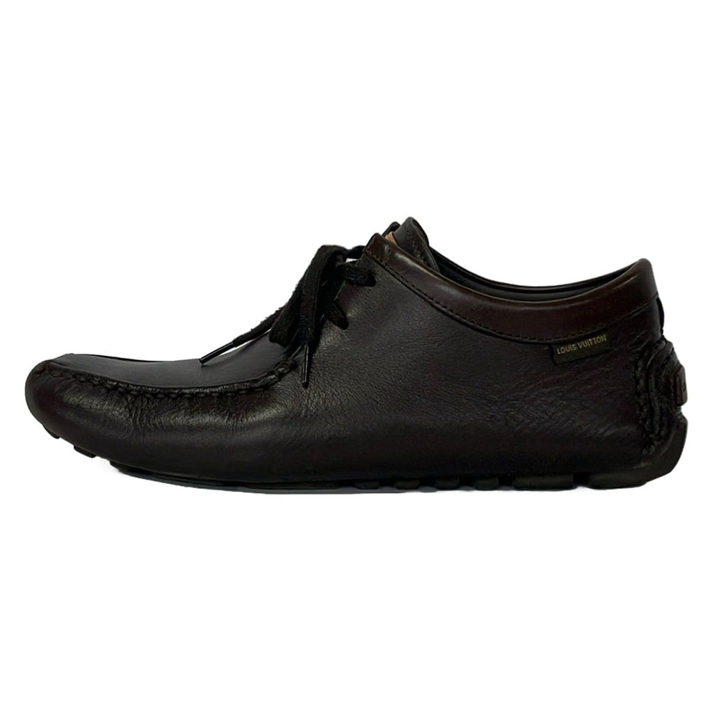Louis Vuitton Driving Shoes 6.5 Dark Brown Leather