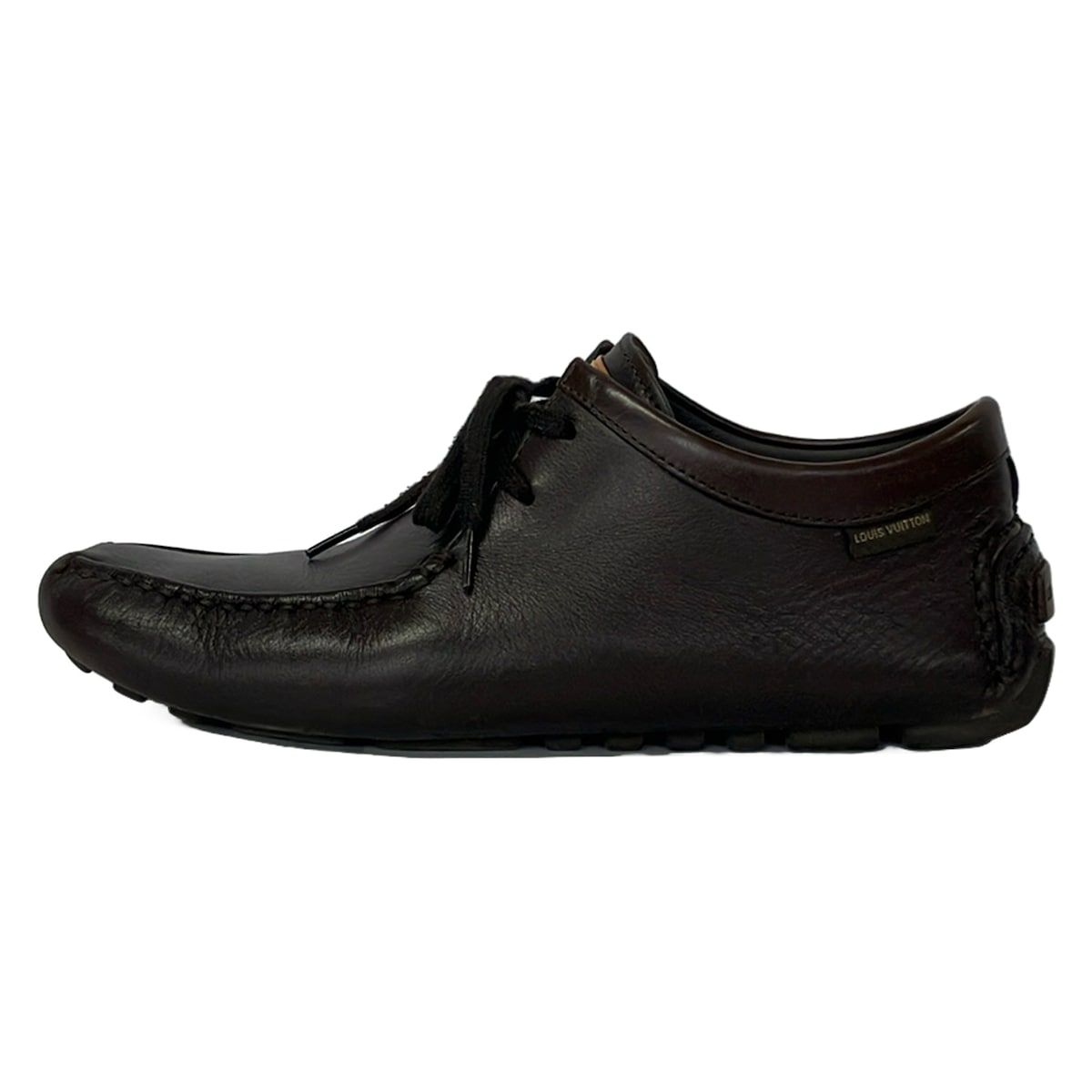 Louis Vuitton Driving Shoes 6.5 Dark Brown Leather