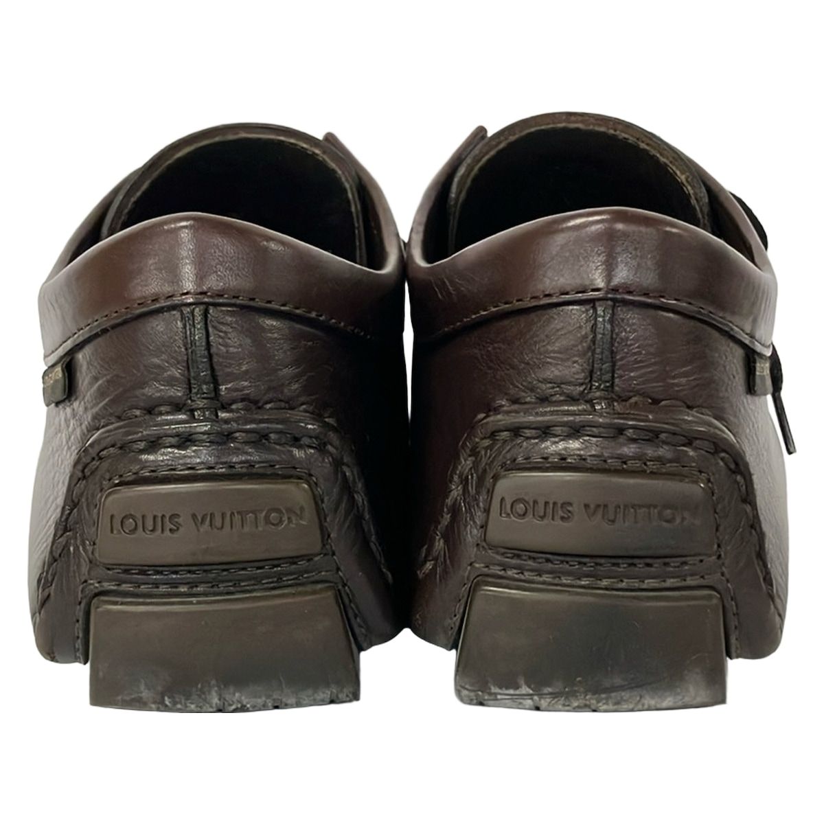 Louis Vuitton Driving Shoes 6.5 Dark Brown Leather — view 3