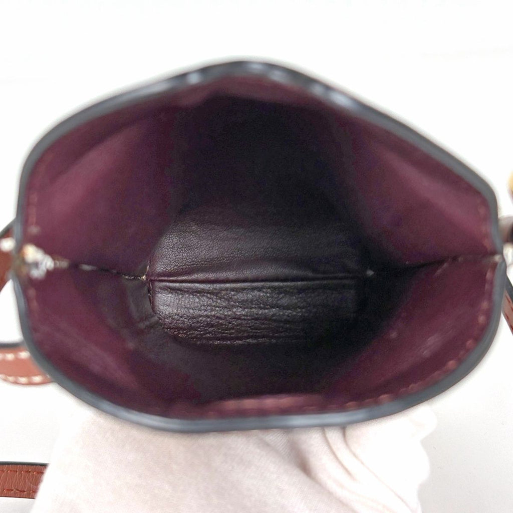 Loewe Gate Pocket Shoulder Bag Anagram Crossbody Leather Brown — view 8