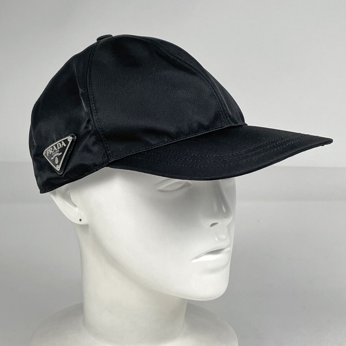 Prada Baseball Cap Hat Nylon Nero — view 7