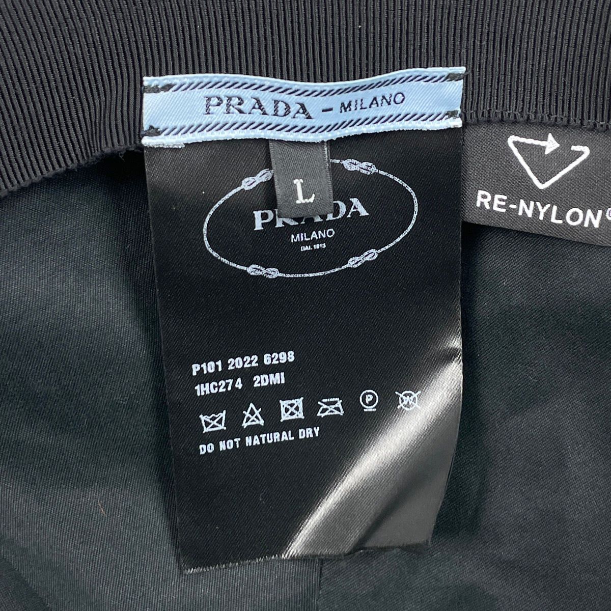 Prada Baseball Cap Hat Nylon Nero — view 6