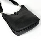 Hermes Evelyne 1 PM Perforated Logo Shoulder Bag Taurillon Clemence Black — view 2