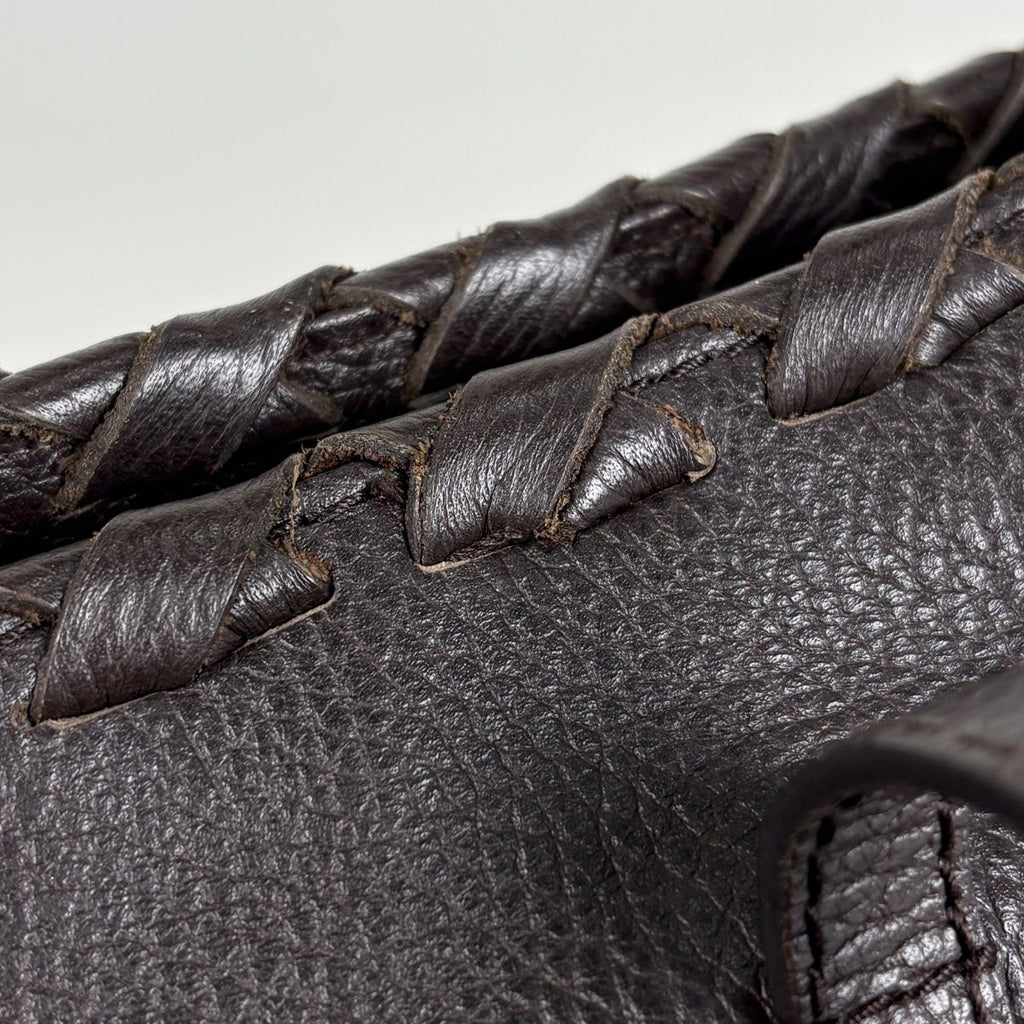 Gucci Bamb Tote Tassel Fringe Leather Brown — view 4