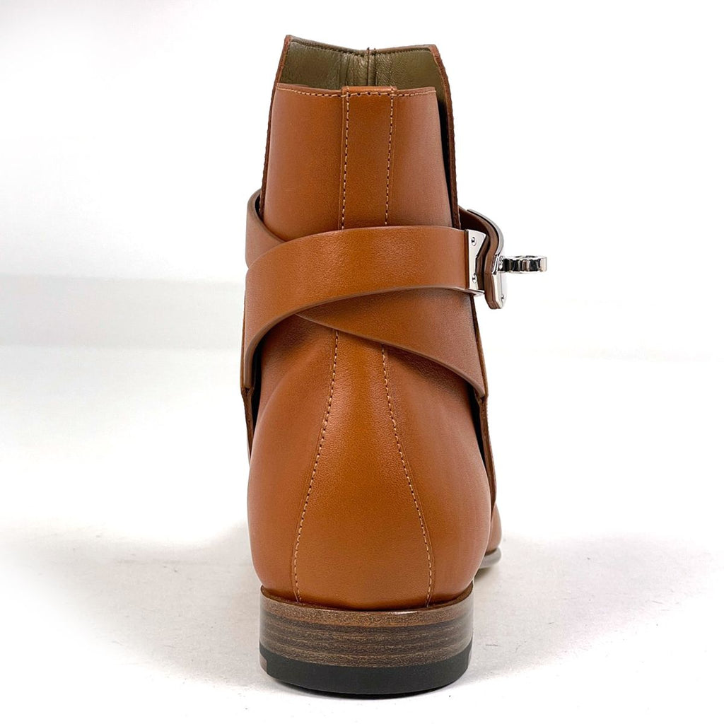 Hermes Neo Short Boots Kelly Shoes Leather Natural — view 3