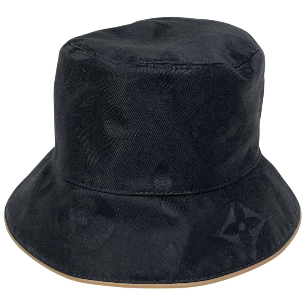 Louis Vuitton Bucket Hat Daily Glam Monogram Reversible Hat Cotton Black Brown