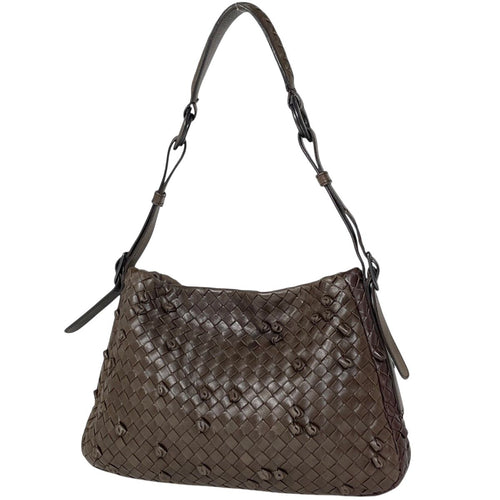 Bottega Veneta Intrecciato Shoulder Bag Oneshoulder Leather Brown