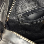 Chanel CC Logo Fringe Chain Shoulder Bag Tassel Leather Black — view 9
