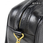 Chanel CC Logo Fringe Chain Shoulder Bag Tassel Leather Black — view 5