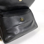 Chanel CC Logo Fringe Chain Shoulder Bag Tassel Leather Black — view 4