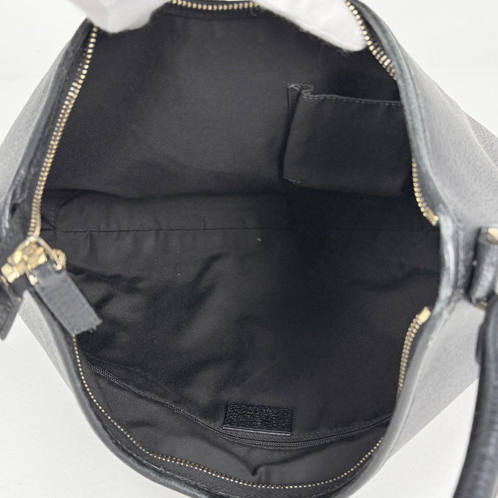 Gucci Logo Shoulder Bag Abbey Leather Black — view 7