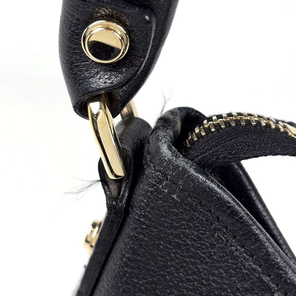 Gucci Logo Shoulder Bag Abbey Leather Black — view 4