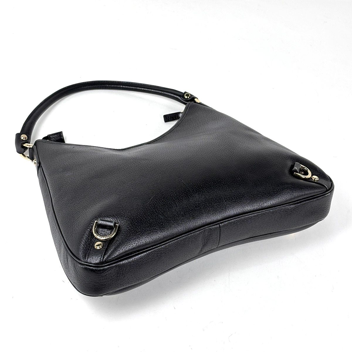 Gucci Logo Shoulder Bag Abbey Leather Black — view 2