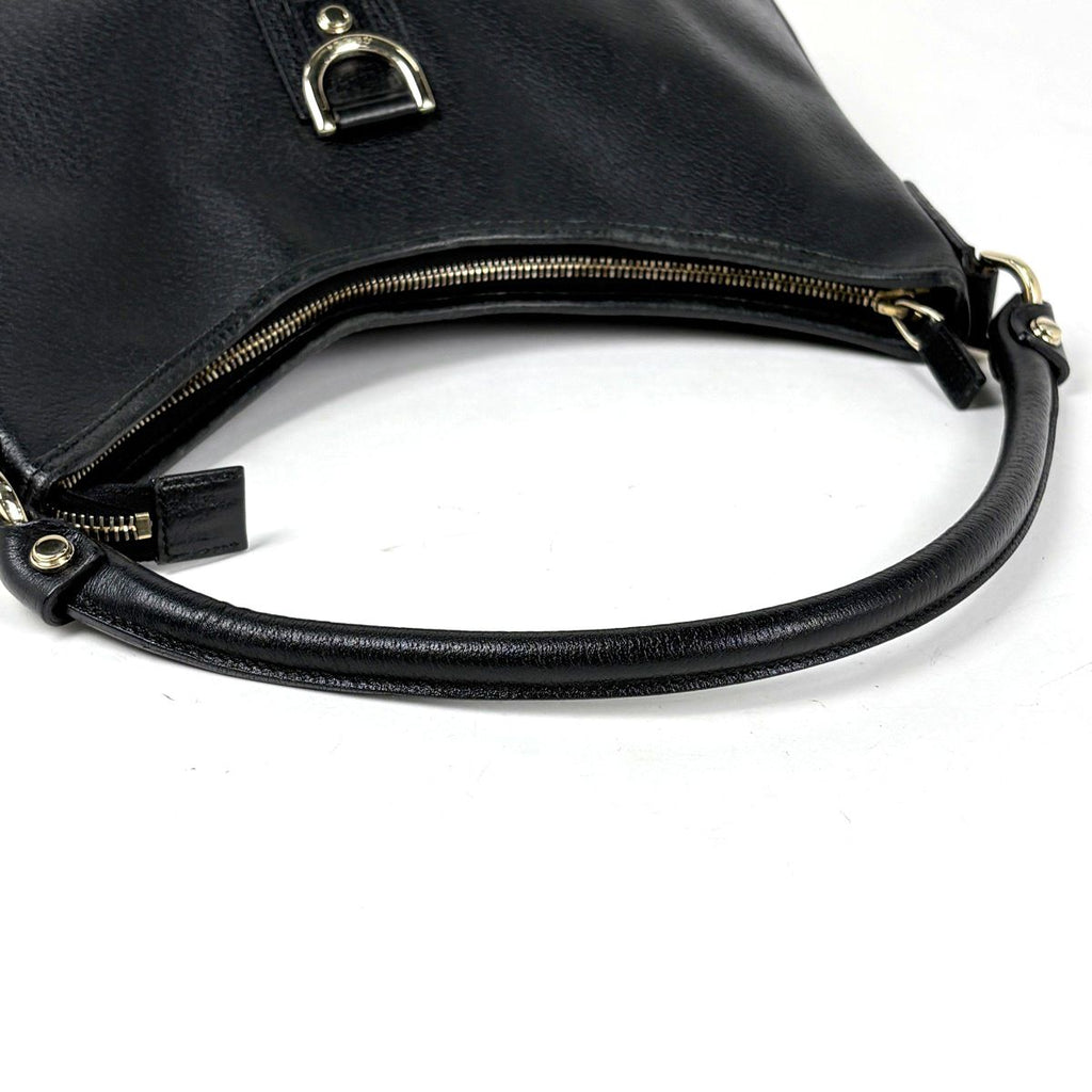Gucci Logo Shoulder Bag Abbey Leather Black — view 6