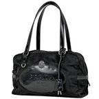 Prada Logo Handbag Nylon Nero