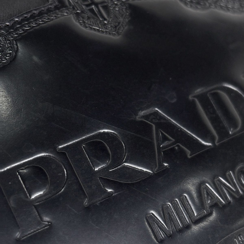 Prada Logo Handbag Nylon Nero — view 4