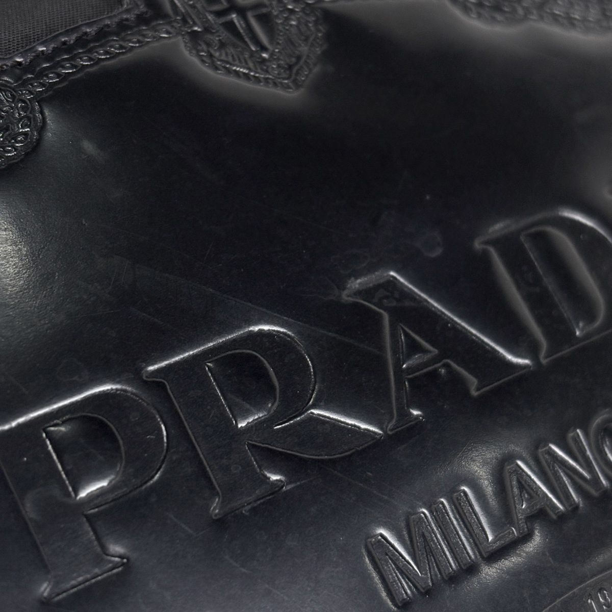 Prada Logo Handbag Nylon Nero — view 4