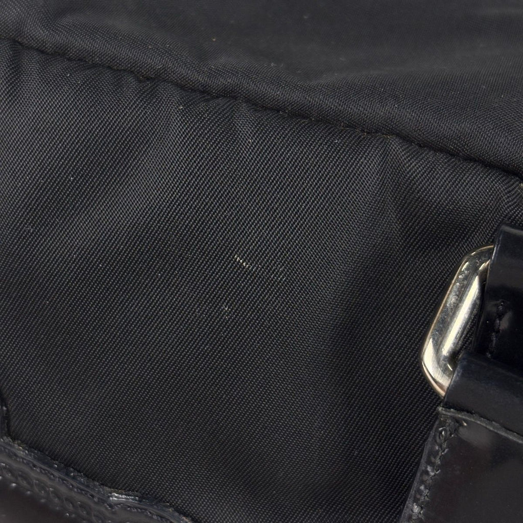 Prada Logo Handbag Nylon Nero — view 5