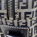 Fendi Zucchino Pattern Shoulder Bag Canvas Navy — view 6